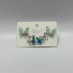 Luxe Geometric Marble-Veined High-Fashion Earrings - Image 5