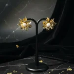 Sophisticated Marbled Geometric Crescent Statement Pieces - Image 4