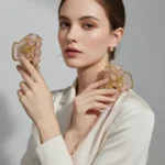 Gilded Gardenia: Handcrafted Wedding Hair Anchor - Image 4