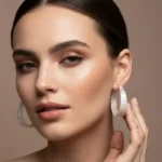 Elite Architectural Marble-Textured Statement Earrings - Image 4