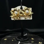 Sophisticated Marbled Geometric Crescent Statement Pieces - Image 5