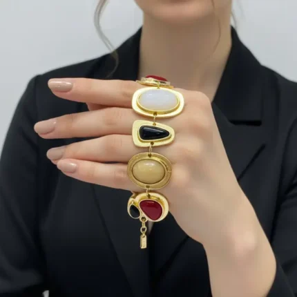 Signature Aristocratic Stone-Encrusted Luxury Cuff