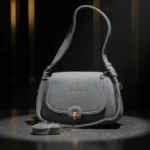 Obsessed with This Textured Grey Handbag - Image 6