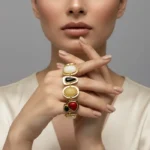 Signature Aristocratic Stone-Encrusted Luxury Cuff - Image 4