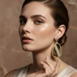 Elite Artisan-Crafted Marble & Pearl Statement Earrings