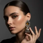 Grand Luxury Premium Marble-Stone & Pearl Earrings - Image 5