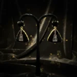 Exquisite Marble-Textured Crescent Earrings - Image 4