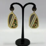 Urban Chic Geometric Marble-Inlay Statement Drops - Image 4