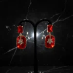 Elite High-Fashion Stone-Encrusted Drop Earrings - Image 2