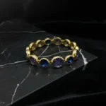 Opulent Hand-Finished Geometric Stone Bracelet - Image 5