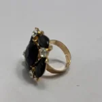 High-Fashion Mocha & Rose Quartz Statement Ring - Image 6