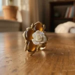 Chic Chocolate Grid Statement Ring - Image 3