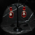 Elite High-Fashion Stone-Encrusted Drop Earrings - Image 3