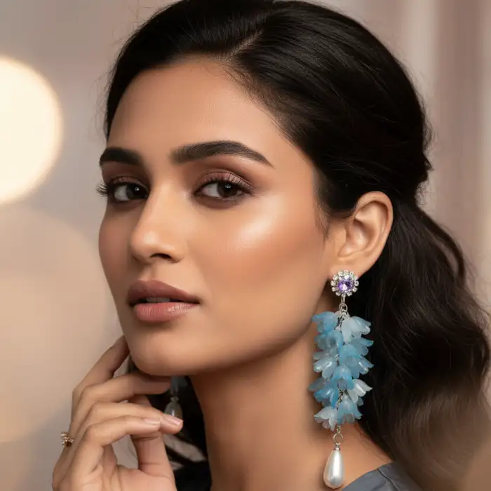 15_compressed Timeless Faceted Stone Statement Earrings - Image 1