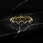 Opulent Hand-Finished Geometric Stone Bracelet - Image 6