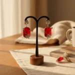 Celestial High-End Geometric Pearl-Frame Earrings - Image 5