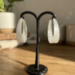 Elite Architectural Marble-Textured Statement Earrings - Image 6