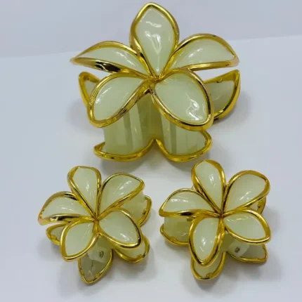 Luxury Acetate Striped Claw Clip (Wide Grip)