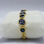 Opulent Hand-Finished Geometric Stone Bracelet - Image 7