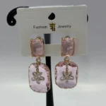Exquisite Artisan-Crafted Crystal Statement Earrings - Image 3
