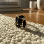 High-Fashion Mocha & Rose Quartz Statement Ring - Image 2