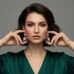 Exquisite Artisan-Crafted Crystal Statement Earrings - Image 7