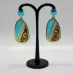 High-End Minimalist Marble & Pearl Fusion Earrings - Image 6