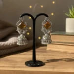 Grand Luxury Premium Marble-Stone & Pearl Earrings - Image 7