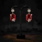 Celestial High-End Geometric Pearl-Frame Earrings - Image 6