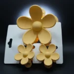 Must-Have 3-Piece Floral Claw Clip Set (Mixed Sizes) - Image 2