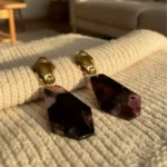 Celestial Inspired Marbled Stone & Pearl Fringe Drops - Image 8