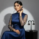 Exquisite Marble-Textured Crescent Earrings - Image 5