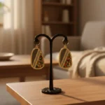 Urban Chic Geometric Marble-Inlay Statement Drops - Image 7