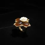 Chic Chocolate Grid Statement Ring - Image 5