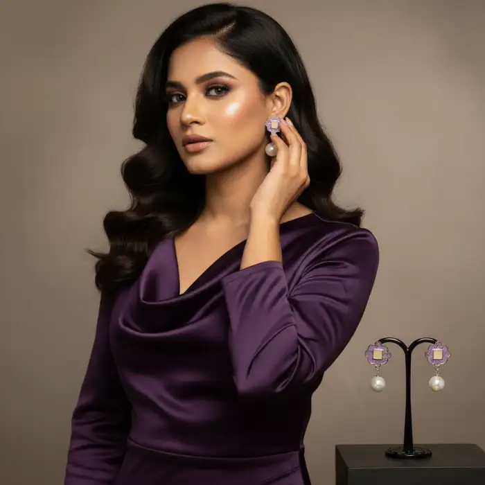 23_compressed Opulent Red-Carpet Ready Pearl-Fringed Statement Drops - Image 1