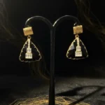 Exquisite Marble-Textured Crescent Earrings - Image 7