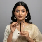 Couture Geometric Statement Earrings with Stone Accents