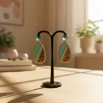 High-End Minimalist Marble & Pearl Fusion Earrings - Image 7