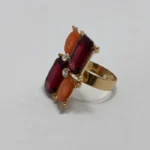 Radiant Geometric Gemstone Cocktail Ring - Image 6