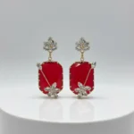 Celestial High-End Geometric Pearl-Frame Earrings - Image 2