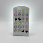 Premium Heart Shape Stone Stud Earrings - Image 6