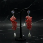 Opulent Red-Carpet Ready Floral Motif Earrings - Image 2