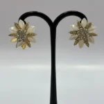 Elite Artisan-Crafted Marble-Textured Lunar Earrings