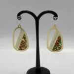 Elite Artisan-Crafted Marble & Pearl Statement Earrings - Image 2