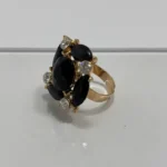 High-Fashion Mocha & Rose Quartz Statement Ring - Image 4