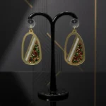 Elite Artisan-Crafted Marble & Pearl Statement Earrings - Image 4