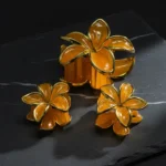 High-Shine Enamel Flower Clip Set: Ultimate Glamour - Image 4