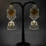 Grand Luxury Premium Marble-Stone & Pearl Earrings - Image 3