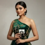 Exquisite Marble-Textured Crescent Earrings - Image 3