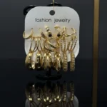 Value Pack 9-Piece Gold Tone Fashion Earring Set - Image 6